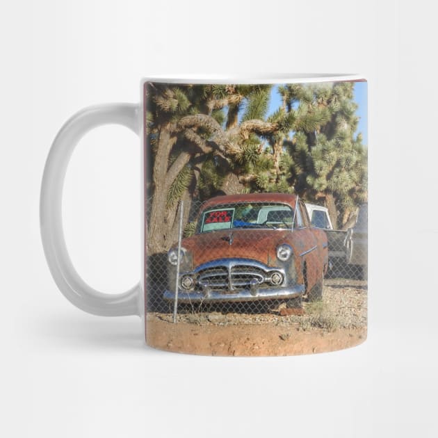 Classic Car Dealer In The Desert Photography Pattern by mikels